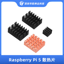 树莓派5代Raspberry pi5主板铝制散热片纯铜散热器带导热胶降温