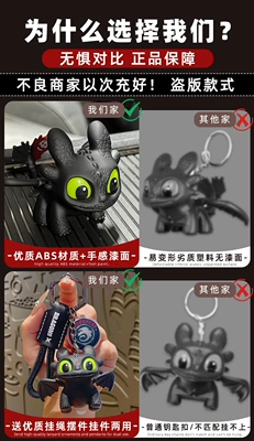 Cute Glowing Toothless Car Interior Ornament with Moving Wings, Night Fury Wing Car Dashboard Decoration Car Hanging Accessory (Car ornaments) - why-choose-us-authenticity-guaranteed