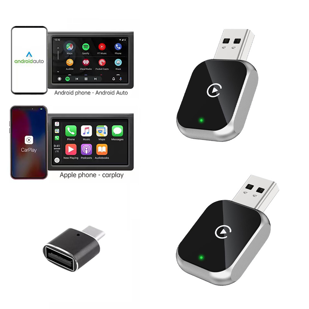 New Wireless Carplay Box Android 2-in-1 Wired to Wireless Car Interconnection Car Adapter