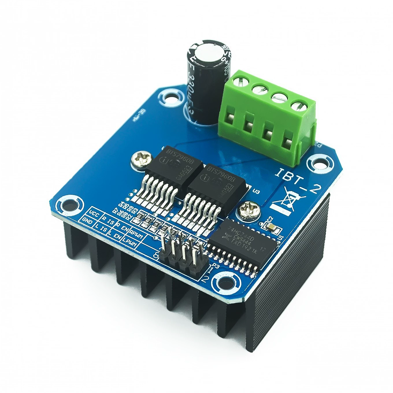 High-power smart car motor drive module BTS7960 43A current limiting control semiconductor refrigeration drive