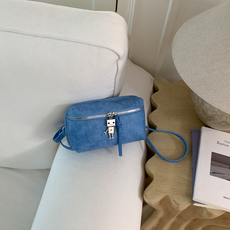 Exquisita mini bolso de nicho de gamuz, bolso de moda versátil, bolso de mochila retro de gamuz, bolso de cambio diario de lápiz labial