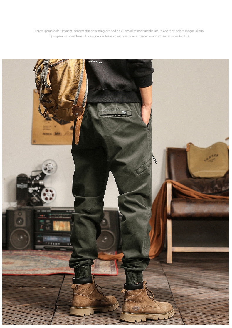 Men's Clothes Cargo Casual Pants Men's Autumn And Winter Fashion Brand Handsome Bundle Feet Multi-pocket Long Pants Men's Pants Wholesale_viptrois.com