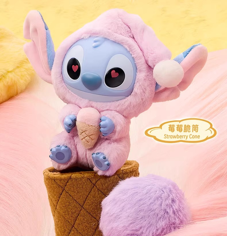 Si Stitch tiene sueño, tiene que comer un bocado. Serie de muñecos de felpa de vinilo, caja ciega, lindos adornos, regalos al por mayor