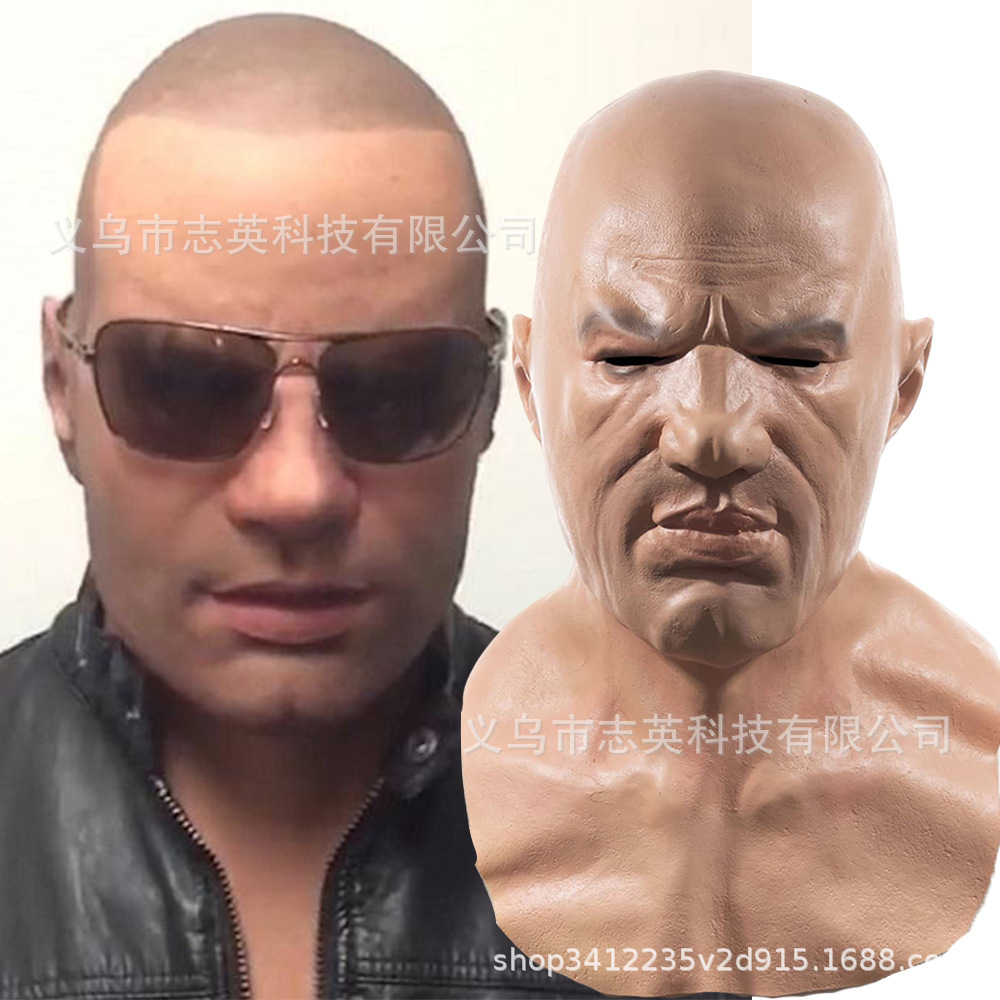 Amazon transfronteriza Venta caliente abuela sombrero carácter máscara abuelo Calvo guapo chica Halloween periférica