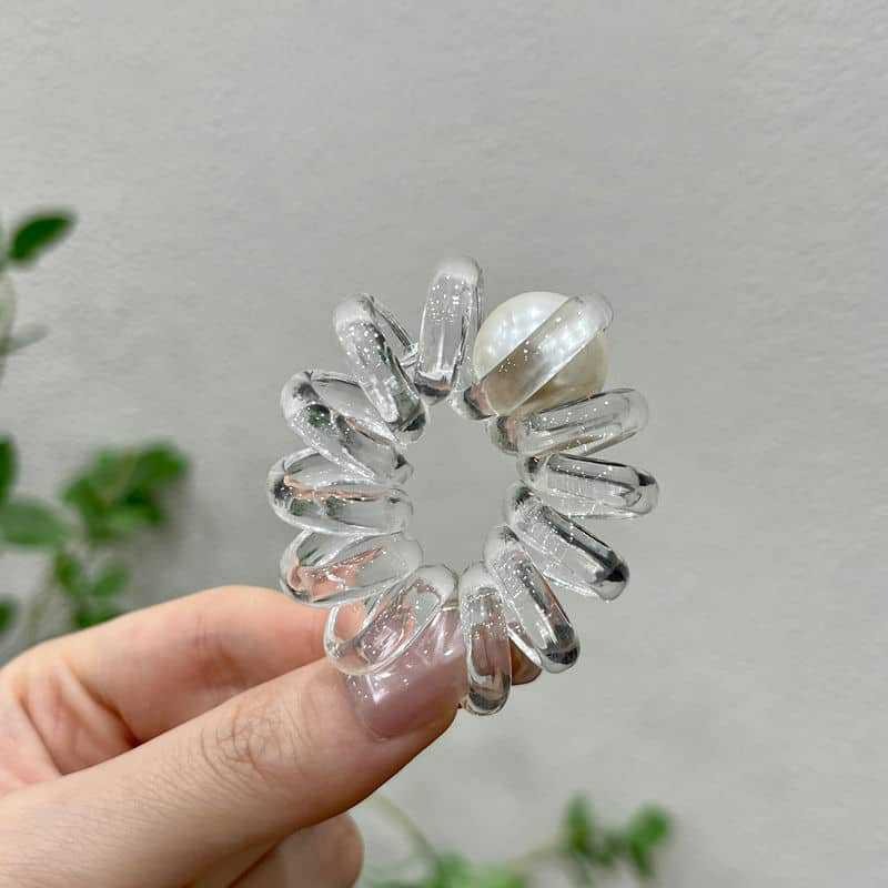 Cabeza coreana simple y de alta calidad linda línea telefónica de punto de onda de verano temperamento fresco cuerda de cabello diaria duradera