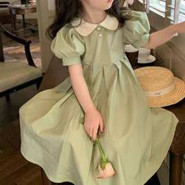 女童夏装连衣裙清新公主裙子夏季洋气2024新款韩版时髦中童装女孩