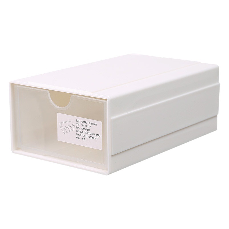Cajón de escritorio caja de almacenamiento de plástico hogar artefacto armario ropa organizar caja de almacenamiento