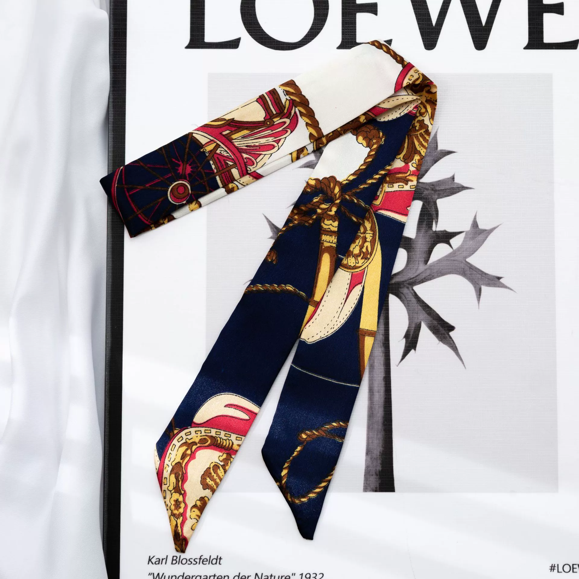 Silk Scarf Hairband (Suhang) long streamer 89×3.8 cm, lightweight gift box option