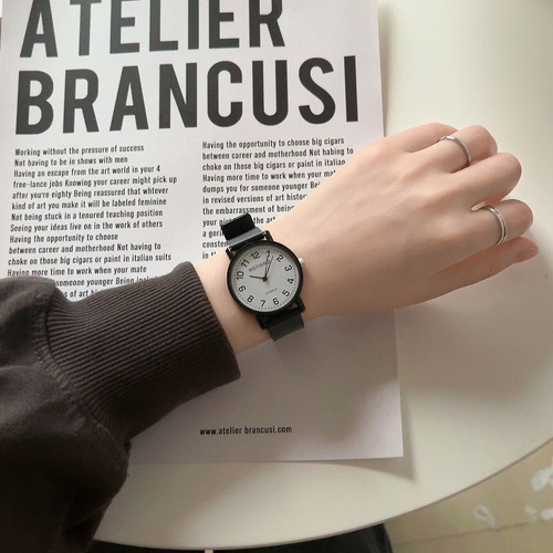 Quartz watch for civil servant students for middle and high school entrance exams niche ins simple and cold style men and women watches wholesale