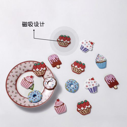Personalized cake creative refrigerator stickers Nordic ins three-dimensional magnetic stickers magnet cartoon decorative magnetic stickers