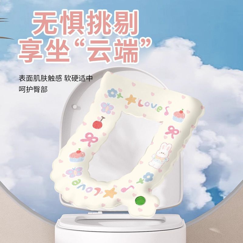 马桶坐便垫加厚款防水通用马桶垫不掉色卫生间马桶座圈可爱坐便垫|undefined