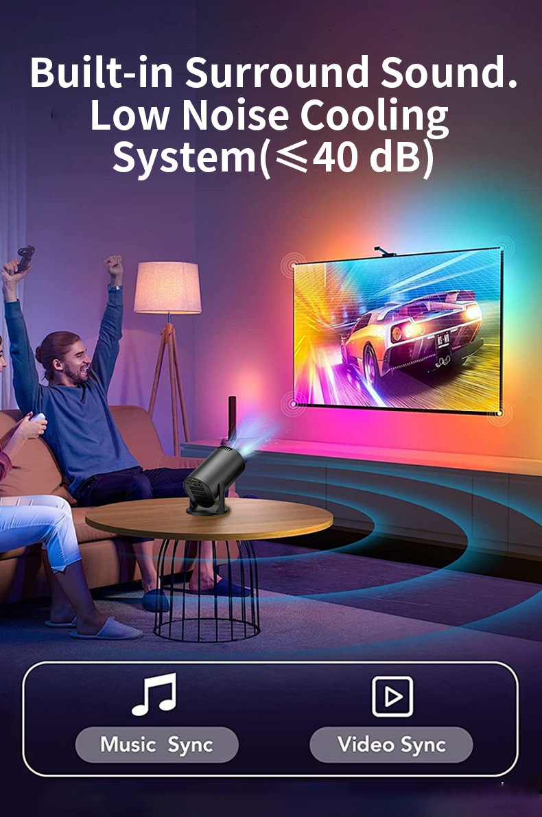 M5PRO Sınır Ötesi Yeni Ürün Ev Tipi Mikro Taşınabilir Mini Projektör HD Ev Kablosuz Kablolu Kompakt Telefon
