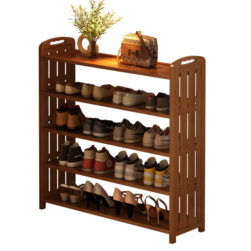 Estante de zapatos de bambú Nan simple puerta doméstica tipo económico armario de zapatos multicapa a prueba de polvo dormitorio almacenar en la puerta de la casa estante de almacenamiento