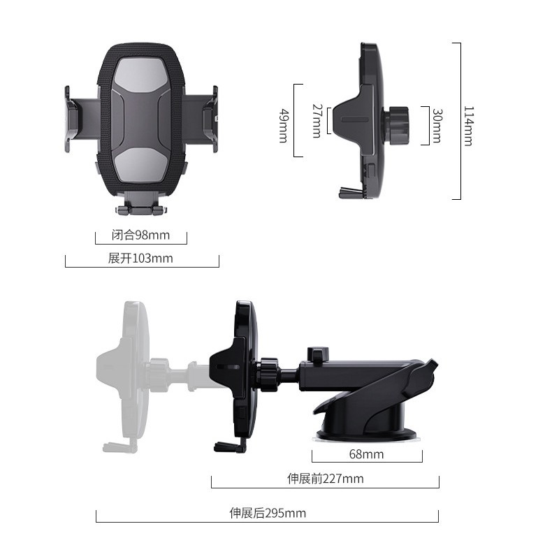 Soporte para teléfono móvil, base del panel de instrumentos para automóvil, rotación de 360 grados, nuevo soporte para teléfono móvil para automóvil, tipo ventosa