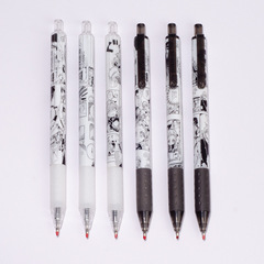 Cartoon Manga Hanako-kun Black and White Press Pen Bullet Jump Pen Carbon Pen Signature Pen Water-based Gel Pen