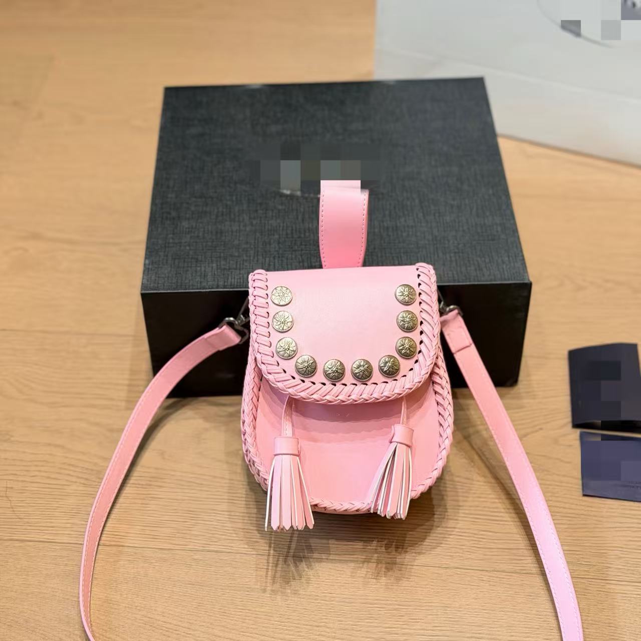 2026 yangi P oila sochli retro metall qurish telefon sumkasi yon sumkasi kichik sumka
