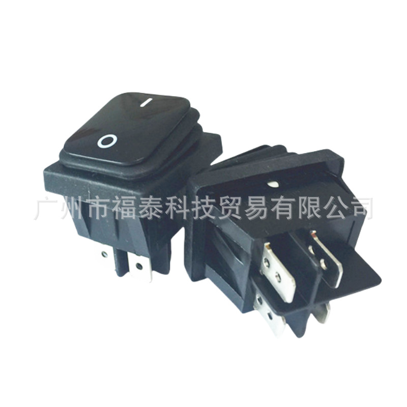 供应RLEIL RL2(P)防水船型开关 黑色4脚连体防水 防尘 防油开关