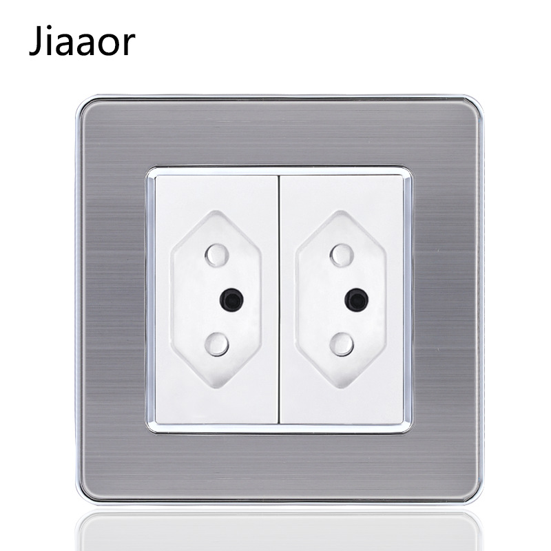 Brazilian 20A three-hole 86-style wall switch outlet for South American wall-mounted power in-wall outlet panel