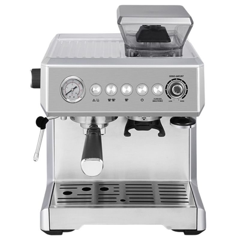Máquina todo en uno de molienda y concentrado transfronterizo tres en uno Máquina de café espresso semiautomática para uso doméstico y comercial con frijoles molidos