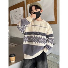 男童冬装套头毛衣2025新款中大儿童秋冬款针织衫男孩冬季毛线衣潮