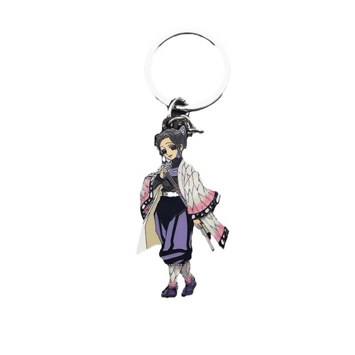 Two-dimensional animation peripheral Demon Slayer: Butterfly Ninja Insect Pillar Q version metal keychain pendant jewelry