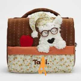 tagi哈哈小狗2025大容量新款通勤高颜值格子收纳便携式洗漱化妆包
