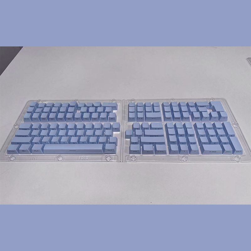 [Talla lateral 131 clave pequeño conjunto completo transparente] Tormenta roja carácter lateral de dos colores transparente teclado mecánico de dos colores keycap