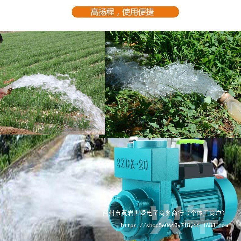 农用污水化粪池排污离心泵ZDK自吸泵220V家用大流量清水泵抽水机