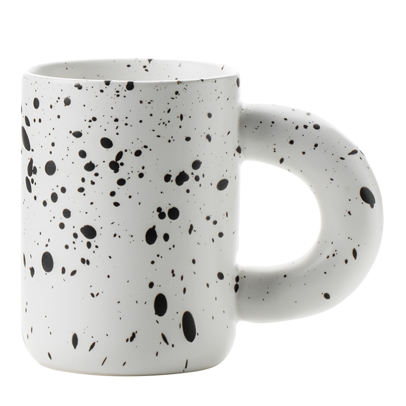 Shanen ins taza de grasa crema salpicaduras de tinta taza de punto de cáñamo taza de café linda pareja taza de agua taza de punto estilo coreano