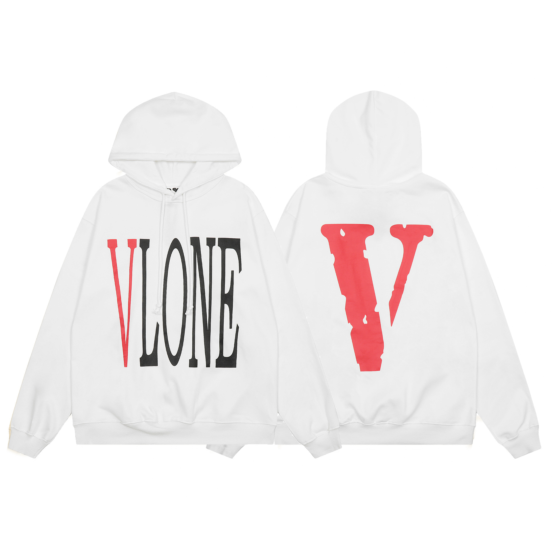 Exterior solo Vlone FOG mosaico AMIGOS elemento estilo Americano grande V serie con capucha suéter pesado
