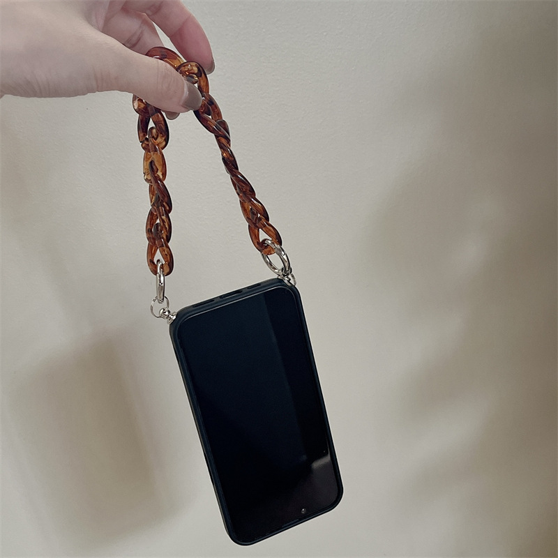 Coffee Color Vintage Style Color Block Silica Gel Phone Cases