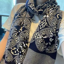 围巾双面冬季时尚新款仿羊绒百搭秋冬披肩高级加厚保暖围脖两用