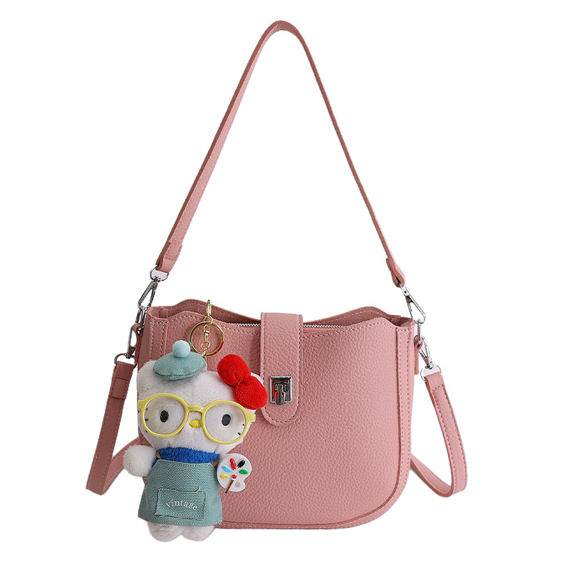 Lichi de alta sensación bolso de cubo de mano mujer 2026 venta caliente nueva moda lujosa versátil bolso de hombro image 11