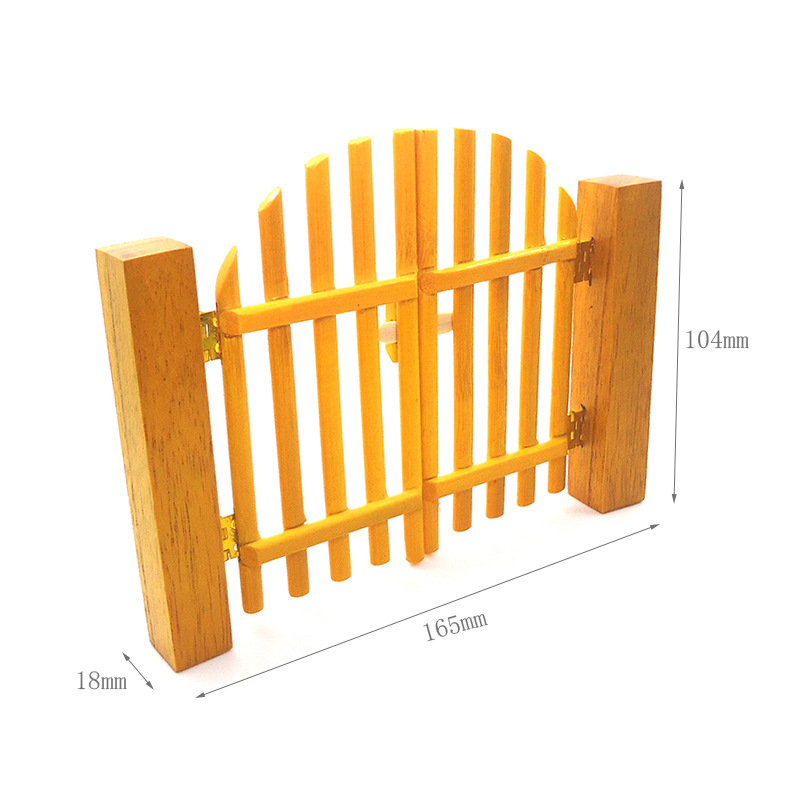 1:12 casa de muñecas accesorios Dollhouse exquisita puerta de madera puerta del patio se puede abrir simulación decoración escena