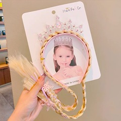 玲娜貝兒皇冠蝴蝶結假髮辮子兒童發箍兒童髮飾女孩頭飾