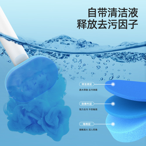 New disposable toilet brush toilet cleaning household set throwable no dead angle bathroom long handle cleaning brush