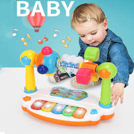 跨境益智音乐王国婴儿电子琴玩具多功能带灯光宝宝早教唱歌故事