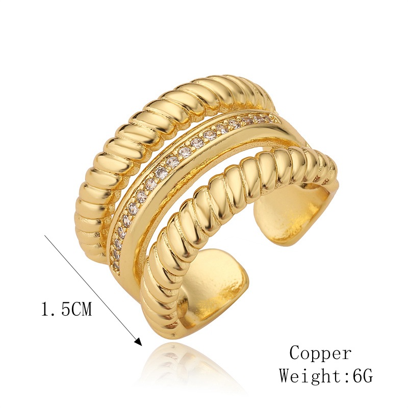 15g Weight Zircon Inlay Material Open Rings Classification Adjustable Ring Size 1 Piece Quantity Casual, Outdoor, Shopping Occasion Copper Material Heart Shape Pattern Women's Gender Inlay Design Basic, Modern Style, Classic Style Style Copper Basic Modern Style Classic Style Inlay Heart Shape Zircon Open Rings 1