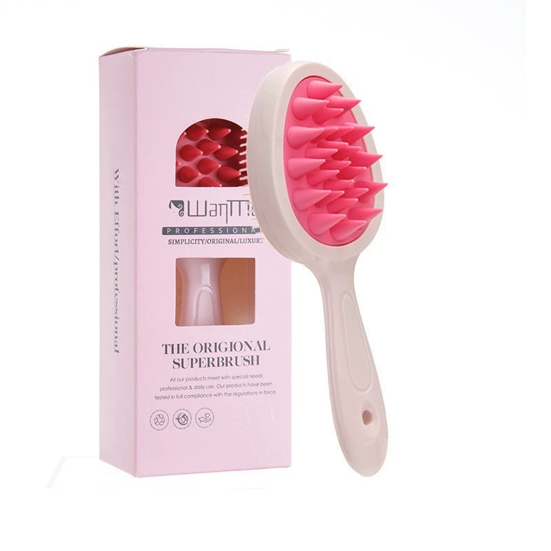 Scalp Massage Brush Avocado Shape, Detangling Hair Comb for Wet & Dry Hair, Portable