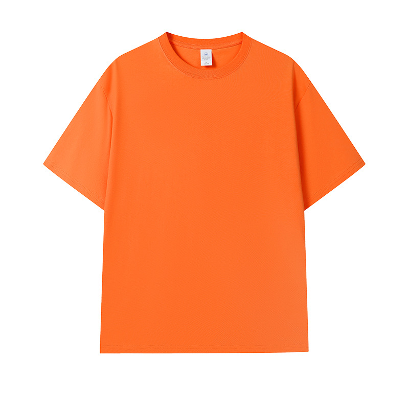 210g 7A antibacteriano fresco verano manga corta cuello redondo overol camisa publicitaria camisa cultural ropa de clase camiseta de algodón personalizado