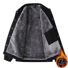 青少年学生休闲加绒牛仔夹克外套男冬装加厚潮流时尚百搭外套