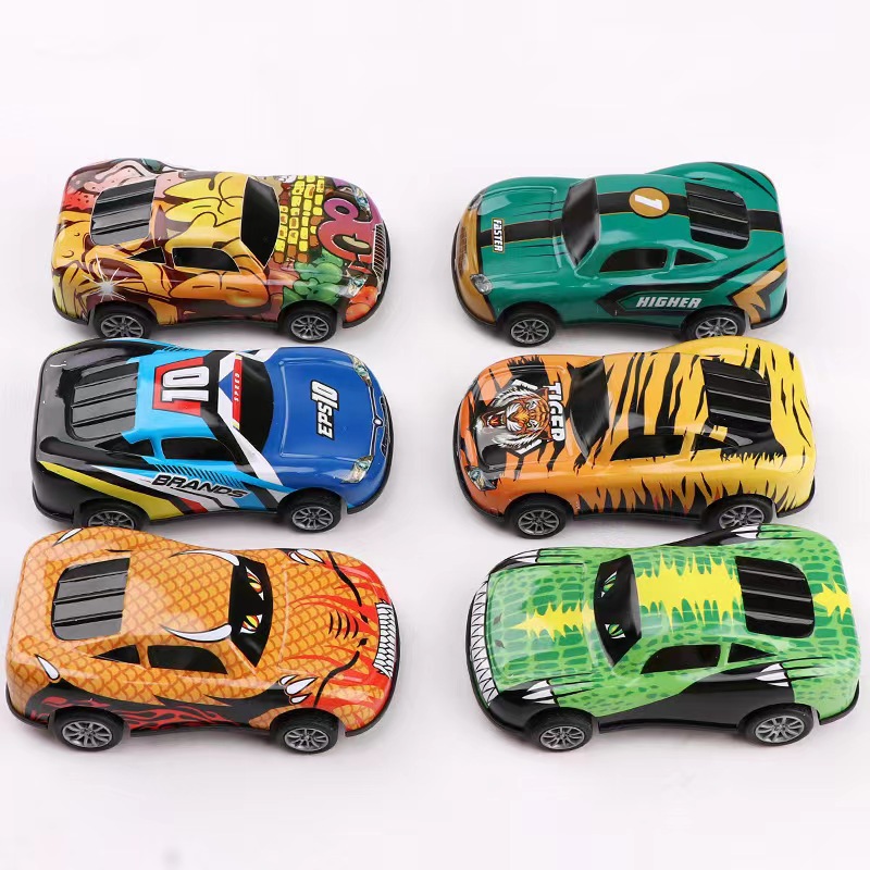 10cm Super running metal coche de juguete creativo aleación de hierro Shell Tire hacia atrás modelo de coche transmisión en vivo al por mayor coche de carreras