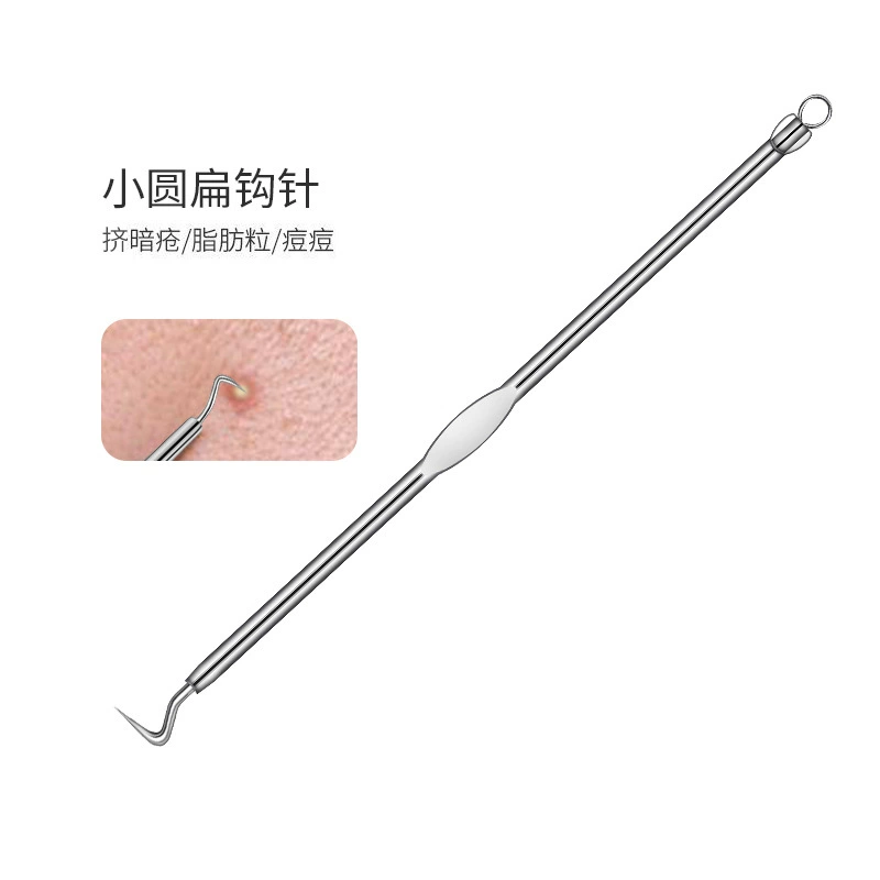 Фабричная direct поставка acne clip клип пневматическая игла 4 шт из нержавеющей стали черная головка игла двойная головка акне игла инструмент красоты