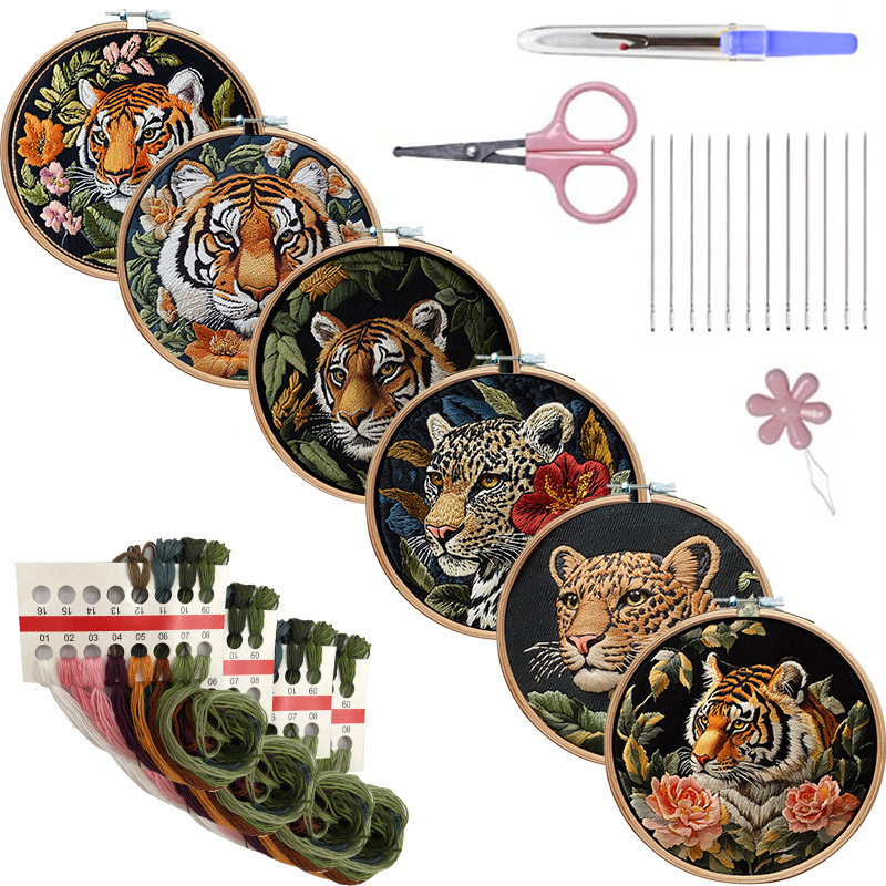 Suzi embroidery original cross-border new embroidery diy handmade fabric material bag kit creative handmade needle and thread English