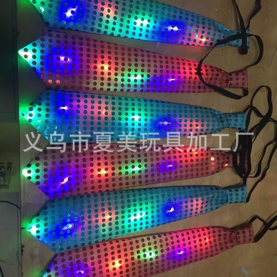 Corbata luminosa creativa, corbata que se ilumina de colores, juguete, accesorio de decoración para fiestas navideñas