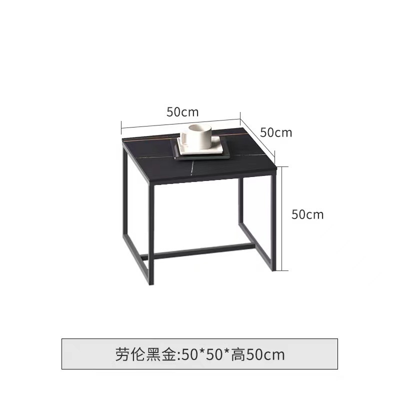 50*50*50cm 로렌 블랙 골드 엣지 테이블