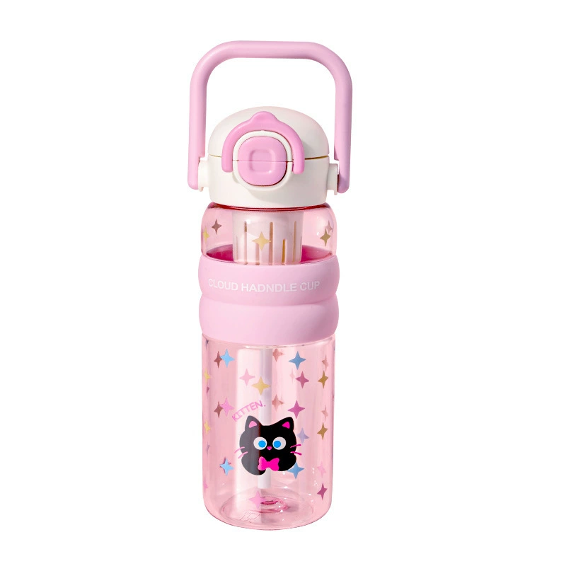 Cartoon cute high quality plastic handheld tea cup