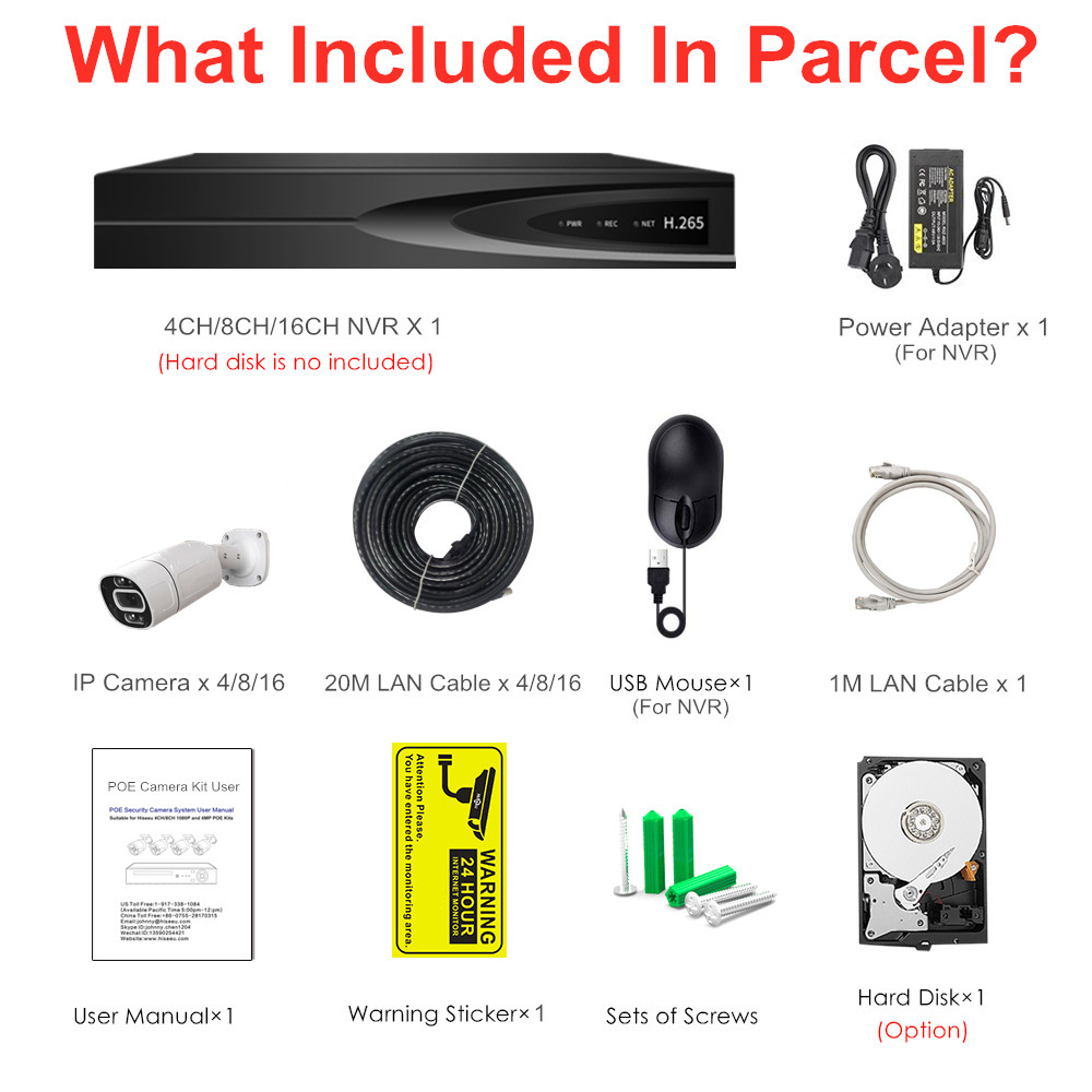 XMeye 5MP PoE Kamera Sistemi cctv NVR Kiti POE güvenlik kamera seti