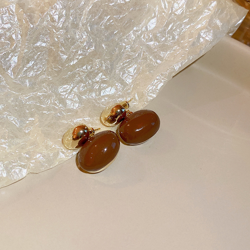 Pendientes franceses retro con lazo, aguja de plata 925, diseño elegante y dulce, estilo lujo ligero