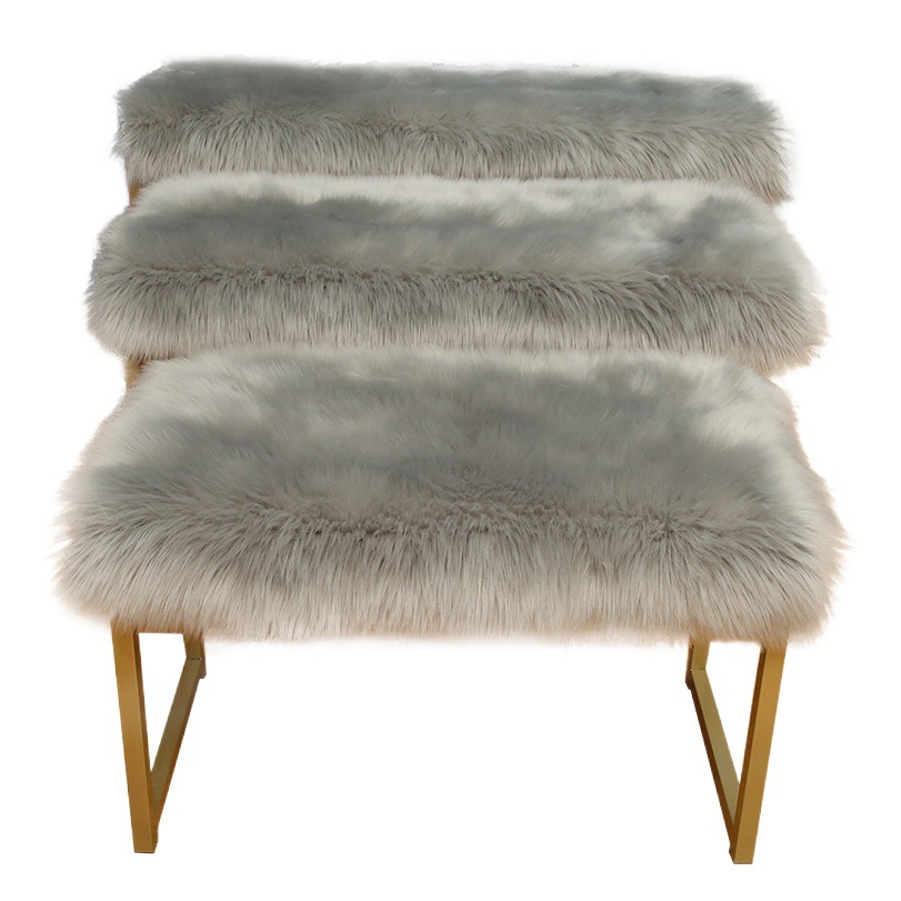 Alfombras transfronterizas europeas y americanas de gran venta para dormitorios, salas de estar, alfombras de noche, alfombras de felpa de piel sintética para el hogar, resistentes a las manchas y fáciles de cuidar.